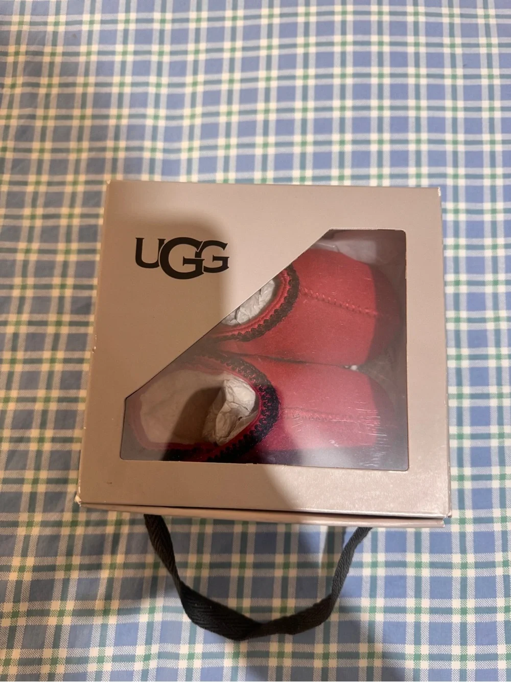 UGG Baby Tasman Red Slip-On Crib Shoes